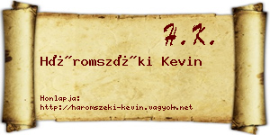 Háromszéki Kevin névjegykártya