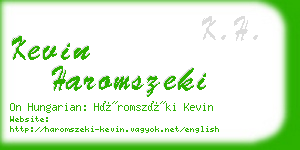 kevin haromszeki business card